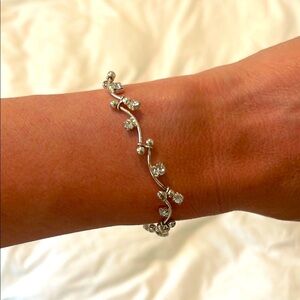 Silver Bracelet with Crystal Accents